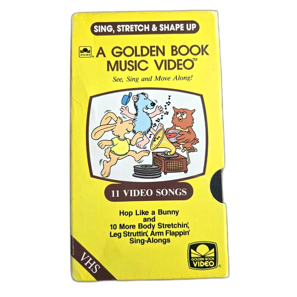 Sing Stretch & Shape Up VHS 1987 Golden Book Video